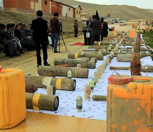 دو ديپوى مهمات در باميان کشف و ضبط گرديد